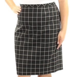 🎆 Tommy Hilfiger Black Plaid Formal Skirt